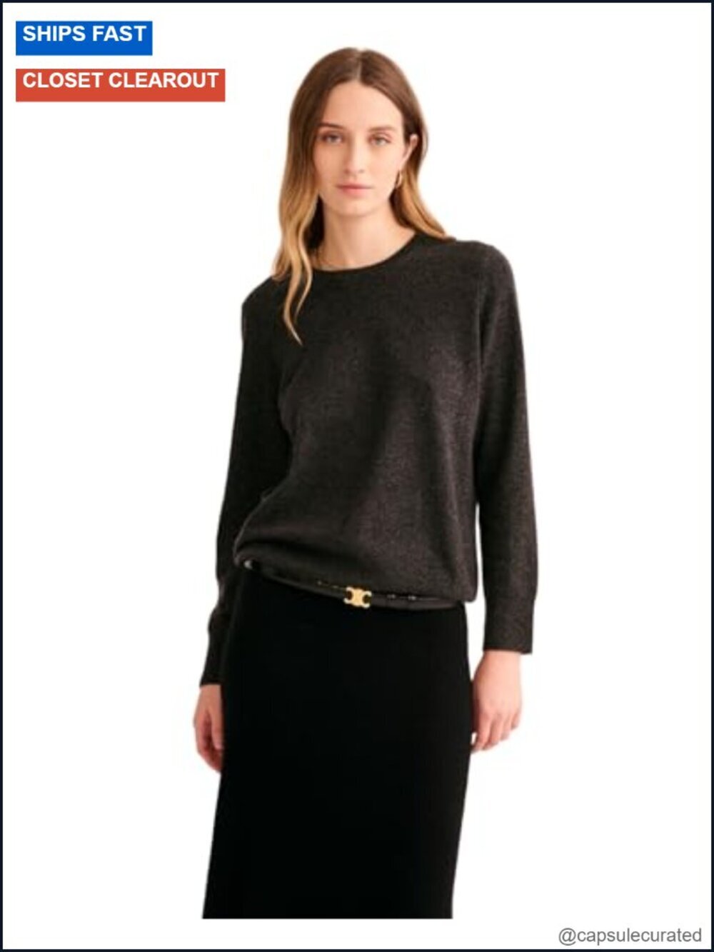 100% Pure Mongolian Cashmere Crewneck Sweater - Lightweight Pullover